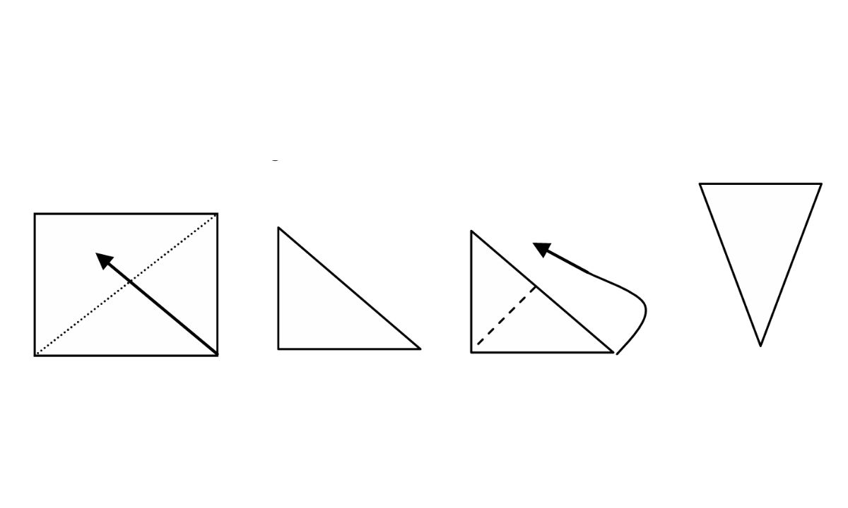 Formação do cone com papel manteiga